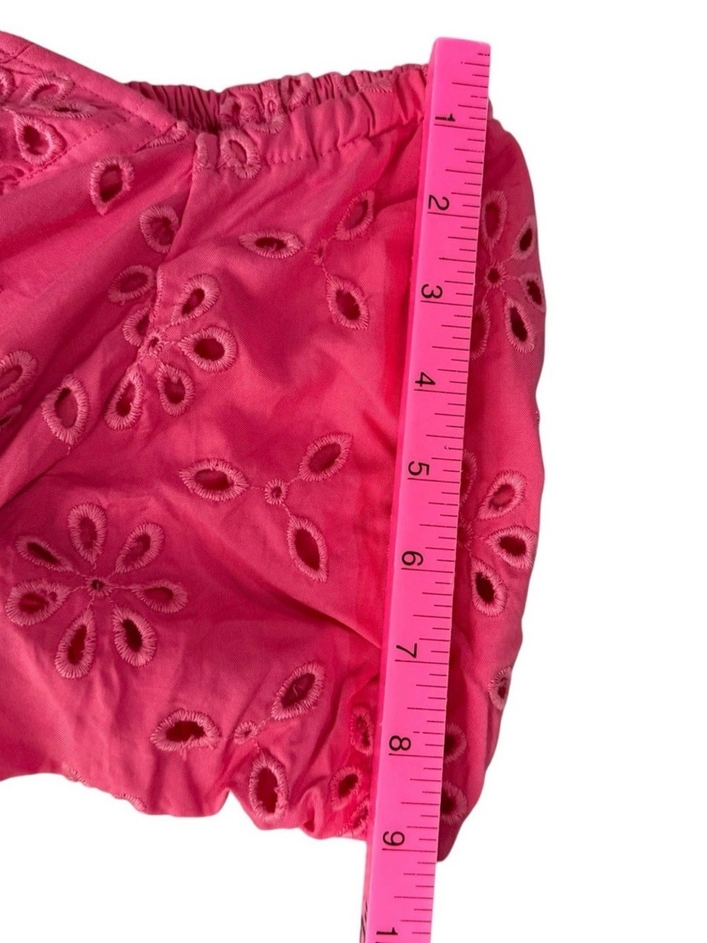 Torrid Babydoll Eyelet Challis Pink Short Sleeve Blouse Plus Size 1X (14/16) NWT - Picture 12 of 12